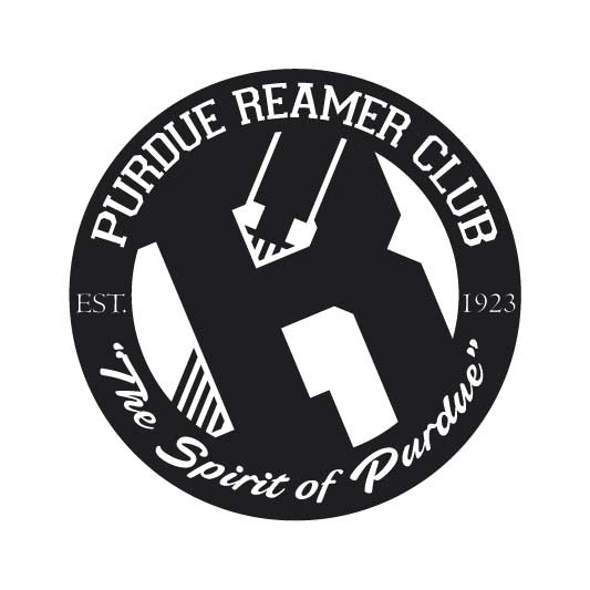 Purdue Reamer Club Seal One color on White
